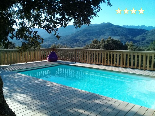 NEW GROUND FLOOR VILLA **** CLIM SALTED PRIVATE HEATED POOL & SPA PANORAMIC VIEW