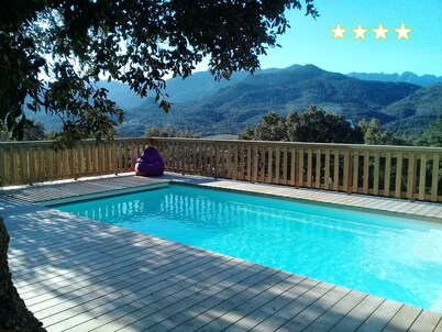 NEW GROUND FLOOR VILLA **** CLIM SALTED PRIVATE HEATED POOL & SPA PANORAMIC VIEW