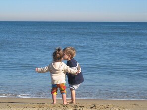 Beach nearby, sun-loungers