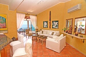 Smart TV, DVD player, books, music library