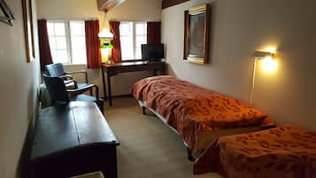 Individually decorated, individually furnished, desk, iron/ironing board