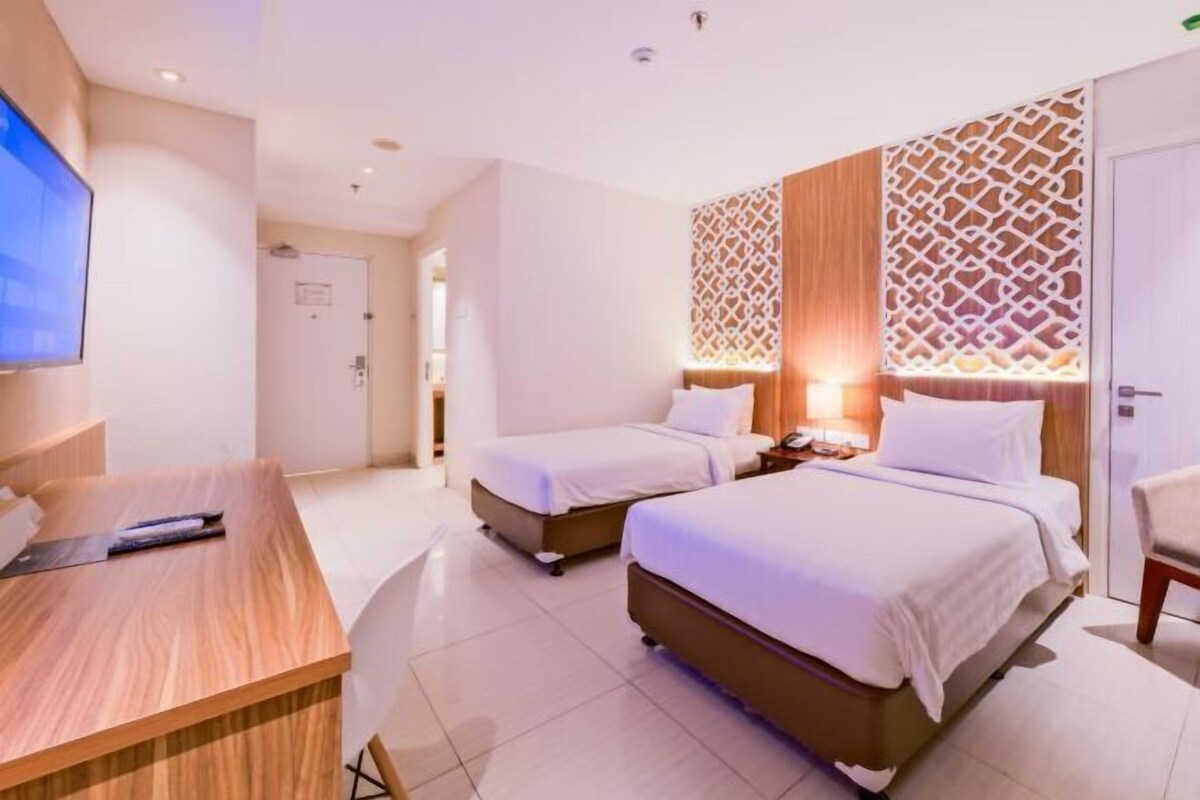 1 slaapkamer, luxe beddengoed, een minibar, een kluis op de kamer