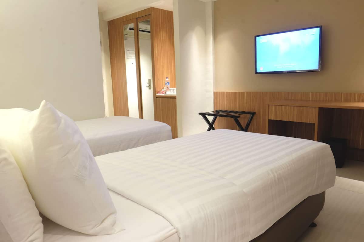 1 slaapkamer, luxe beddengoed, een minibar, een kluis op de kamer
