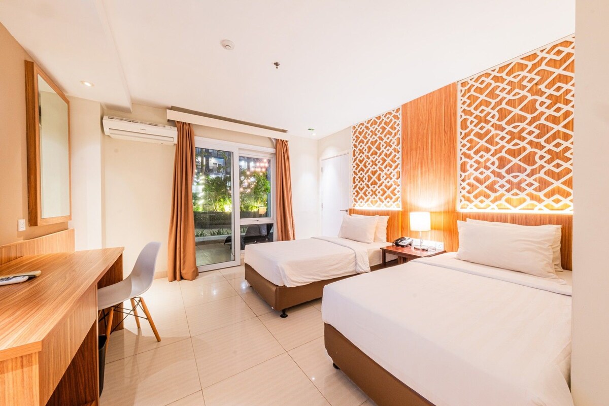 1 quarto, roupas de cama premium, frigobar, cofres nos quartos