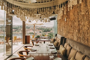 Breakfast, lunch, dinner served; pool views