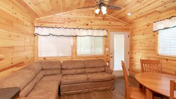 Deluxe Cottage, 2 Bedrooms (Linens not provided) | Living area | Flat-screen TV
