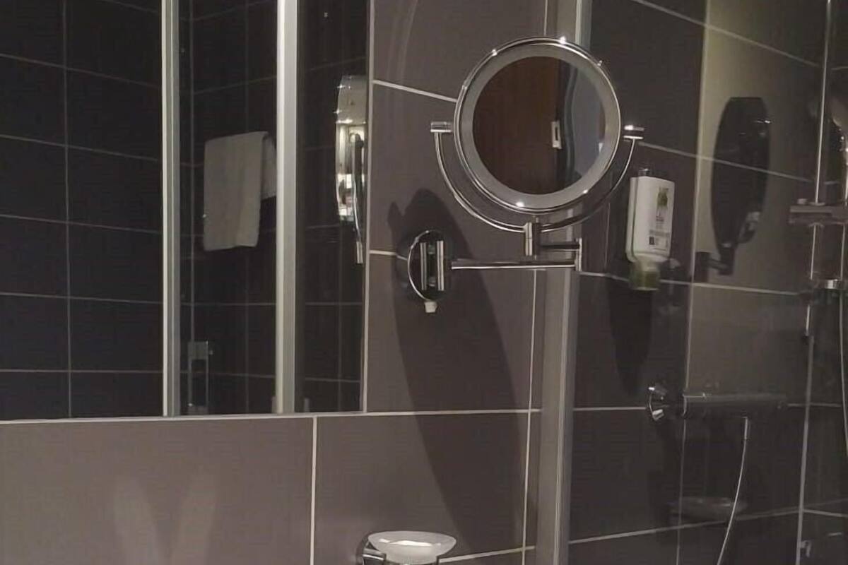 shower, free toiletries, hair dryer, bathrobes