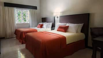 Premium Room, 2 Queen Beds, Refrigerator | Blackout drapes, free WiFi, bed sheets, wheelchair access