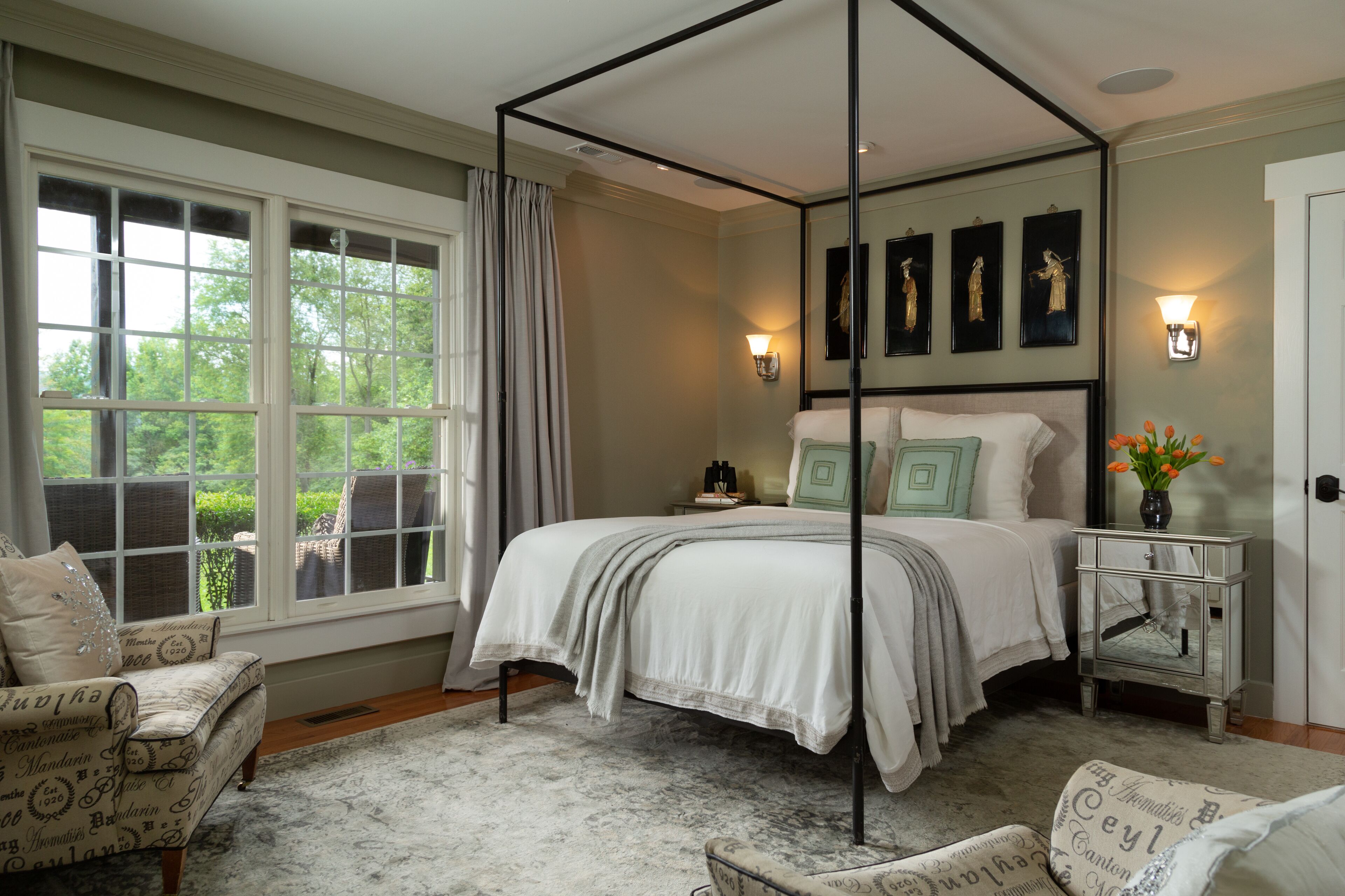 Hypo-allergenic bedding, individually decorated, individually furnished