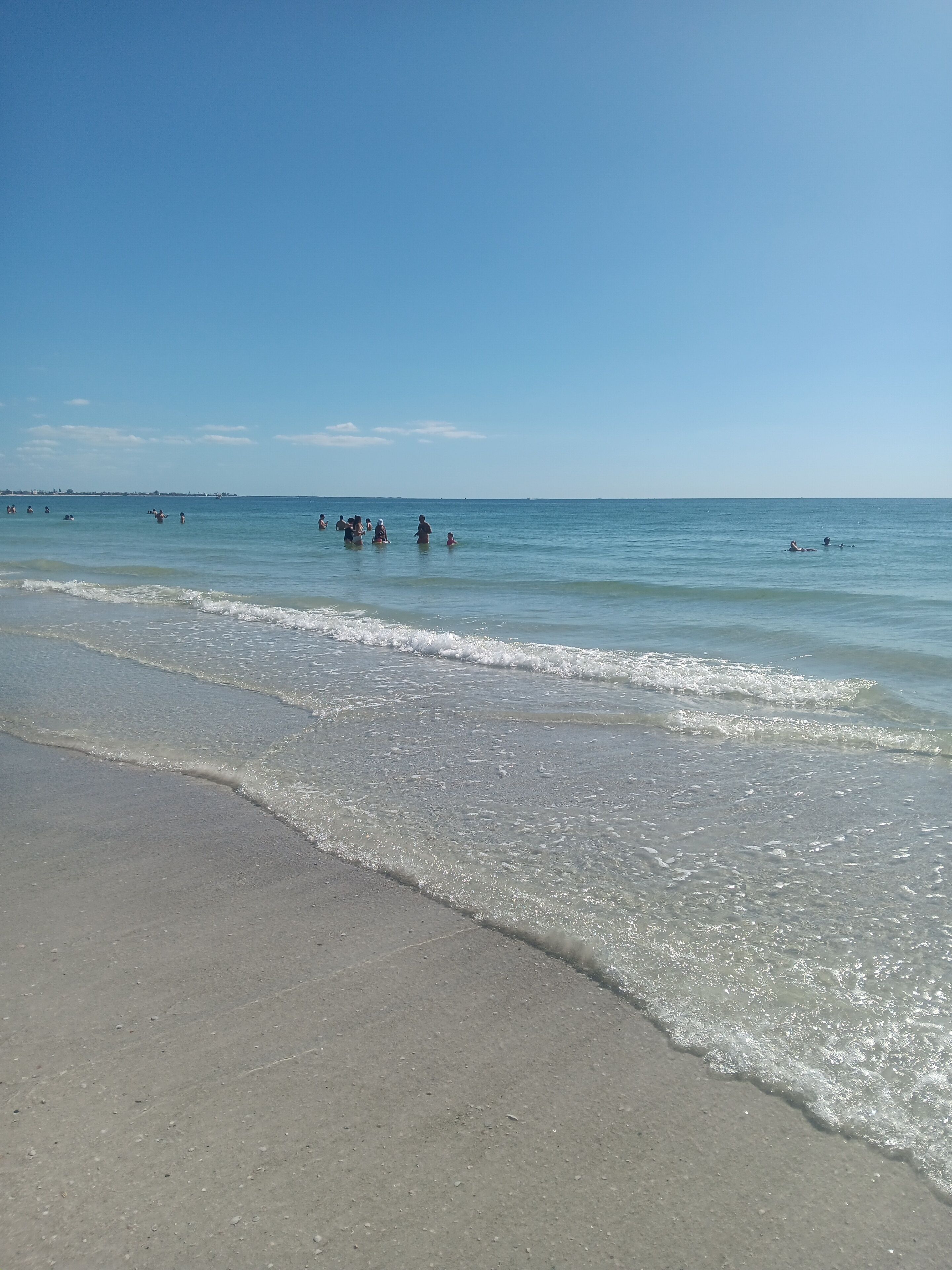 On the beach, sun-loungers, beach towels