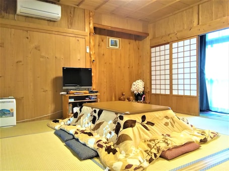 Televisión de pantalla plana, chimenea, consola de videojuegos