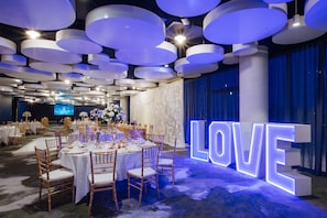Outdoor banquet area