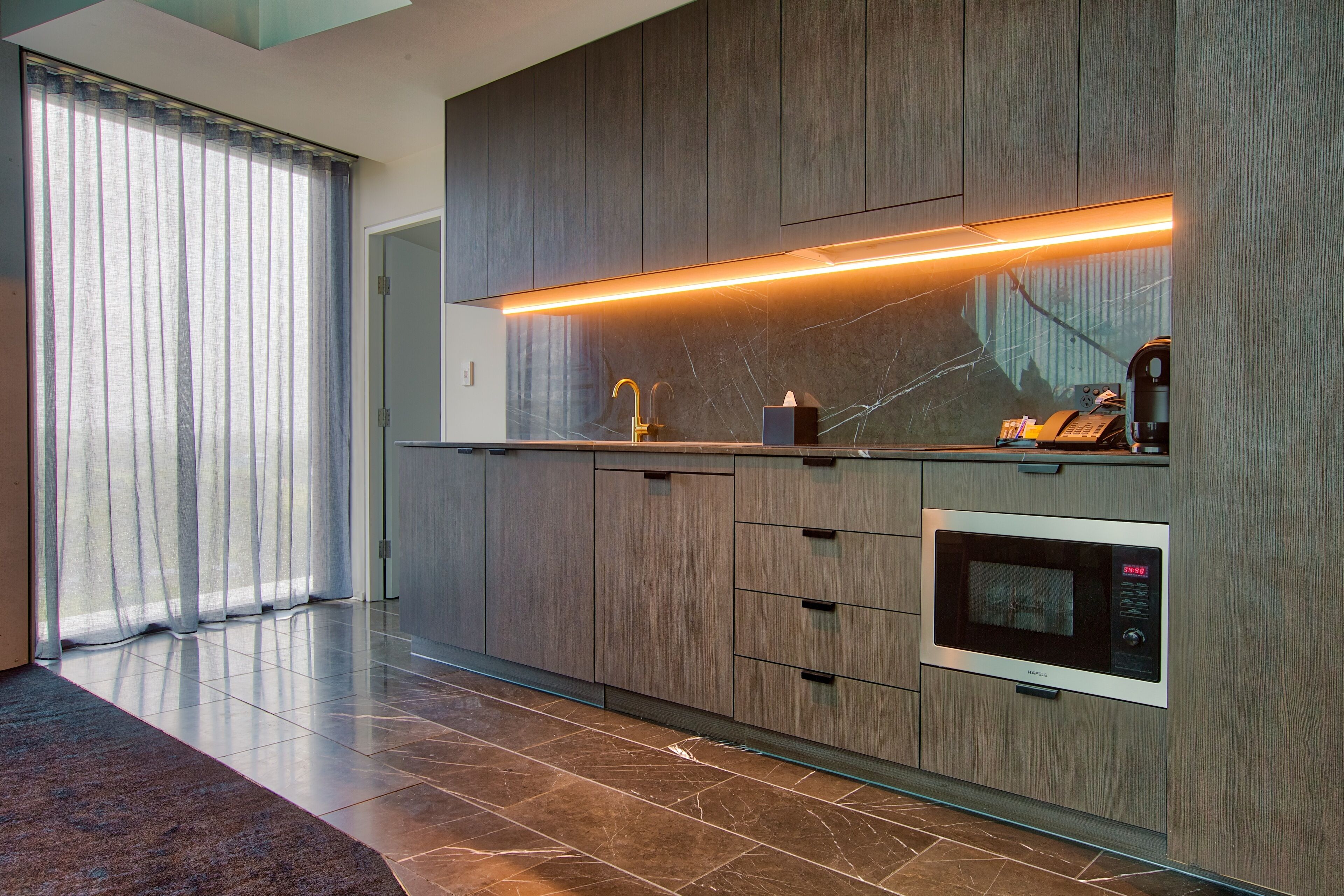 sky penthouse | private kitchenette | fridge, coffee/tea maker, electric kettle