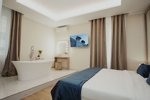 Quarto presidencial | Roupas de cama premium, frigobar, cofres nos quartos, escrivaninha