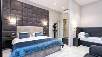 Ropa de cama de alta calidad y minibar