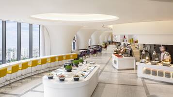 Breakfast, lunch, dinner served; local and international cuisine