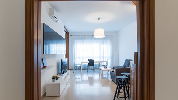 Apartment, 4 Bedrooms (Via Anastasio II, 167) | Living area | 40-inch flat-screen TV with digital channels, TV - House in the city (Rome)