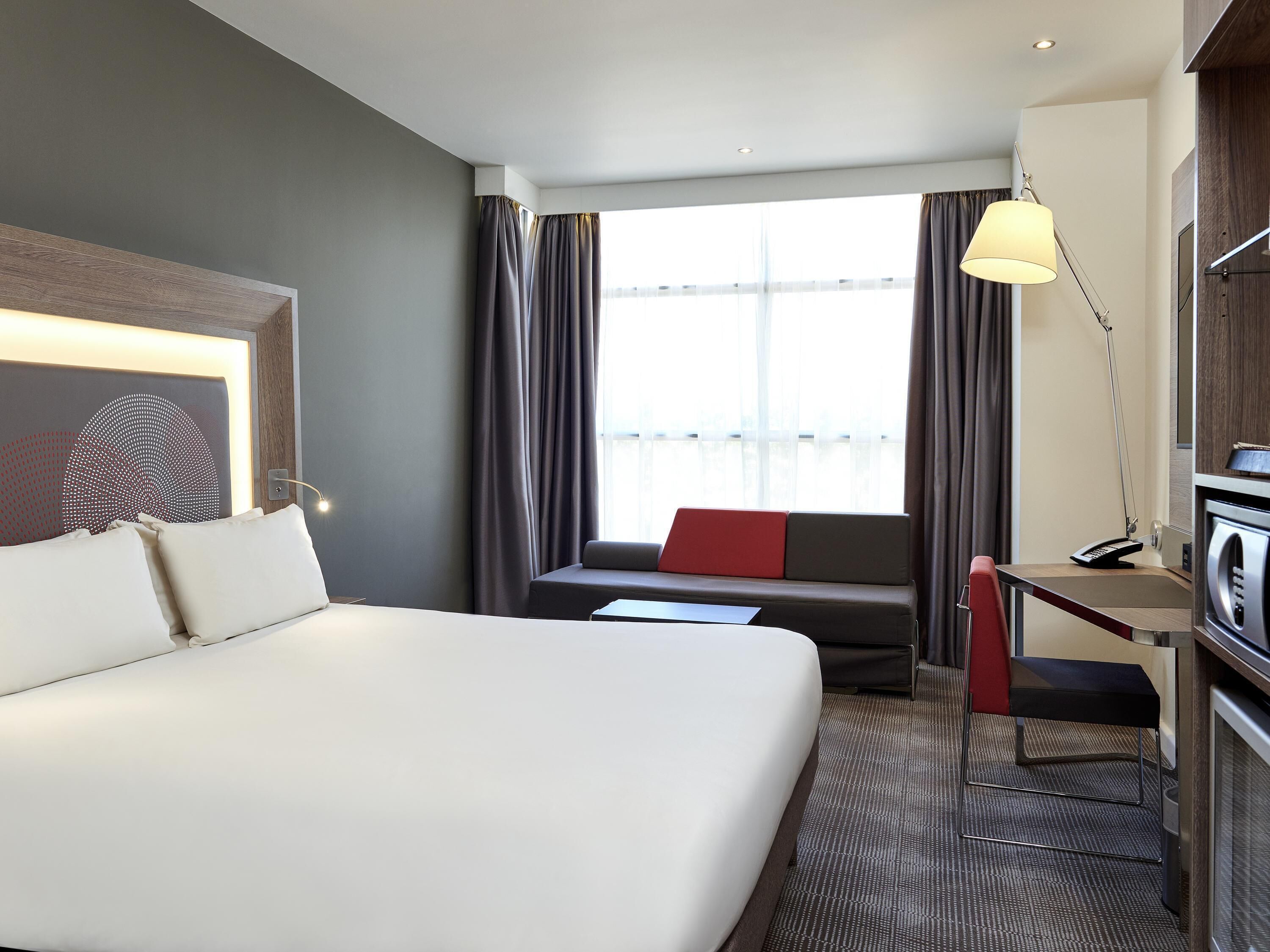 Memory foam beds, in-room safe, desk, blackout drapes