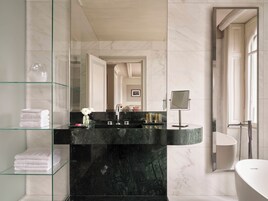 Hair dryer, bathrobes, slippers, bidet