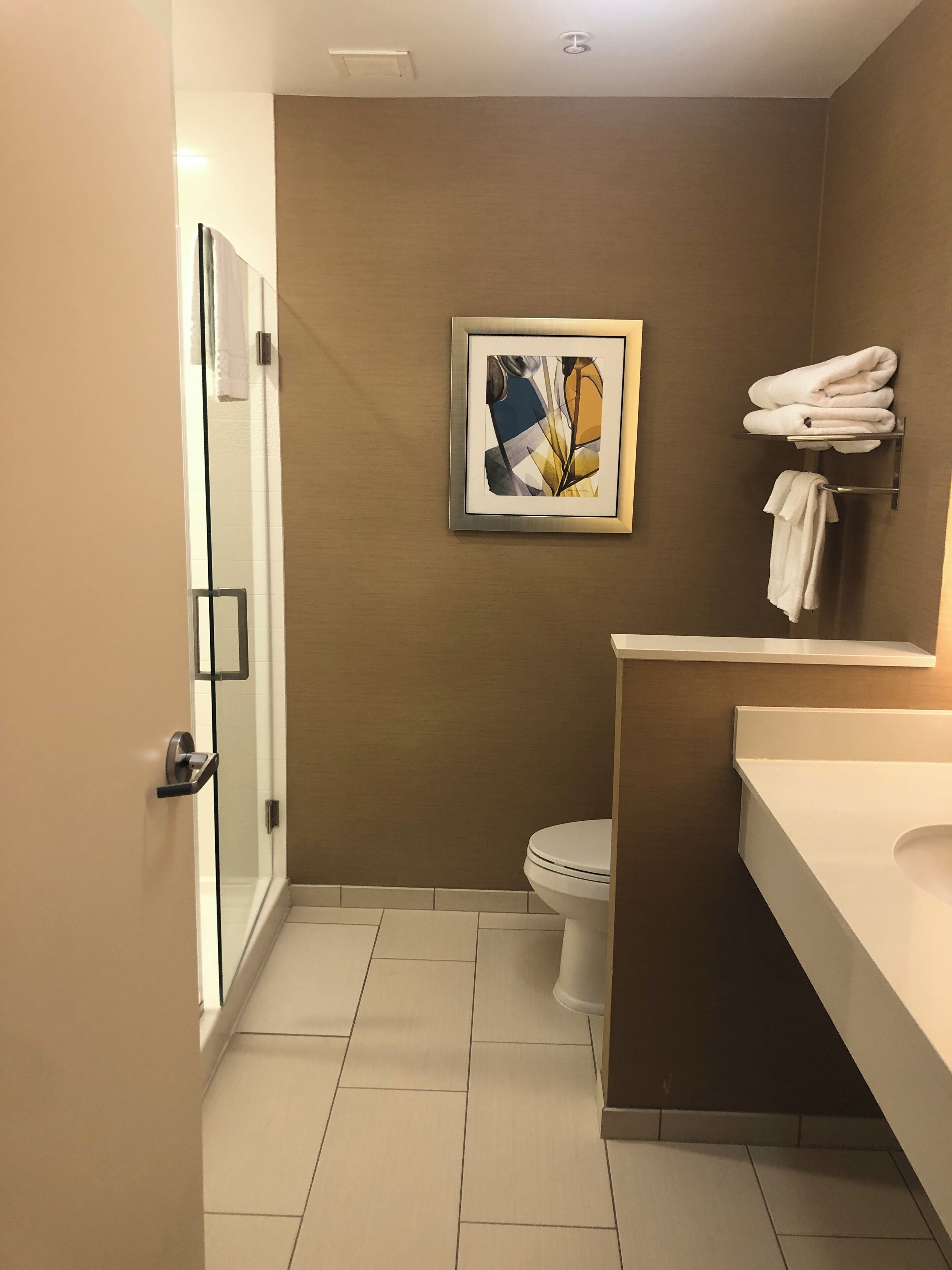 free toiletries, hair dryer, towels, soap