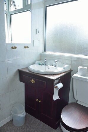Bathtub, hair dryer, towels, soap
