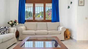 Una televisión, una chimenea, un reproductor de DVD, libros