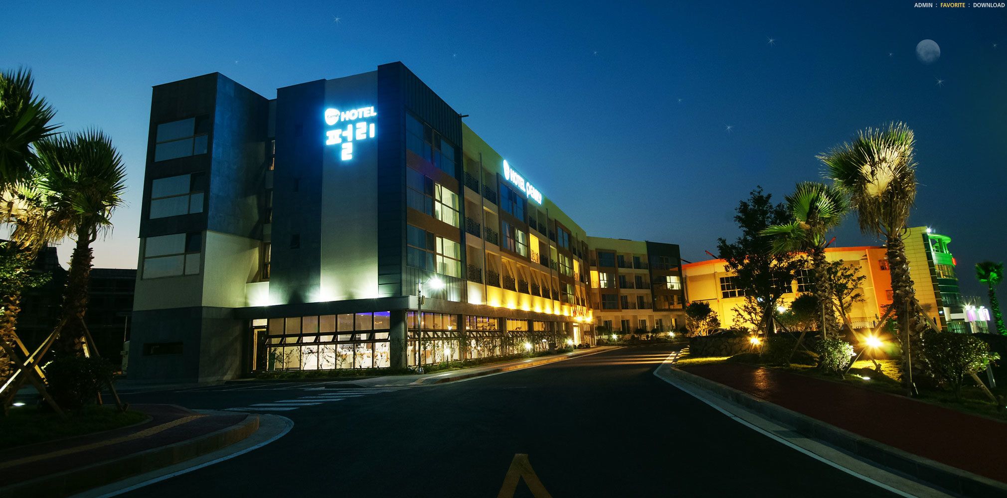 front of property – evening/night