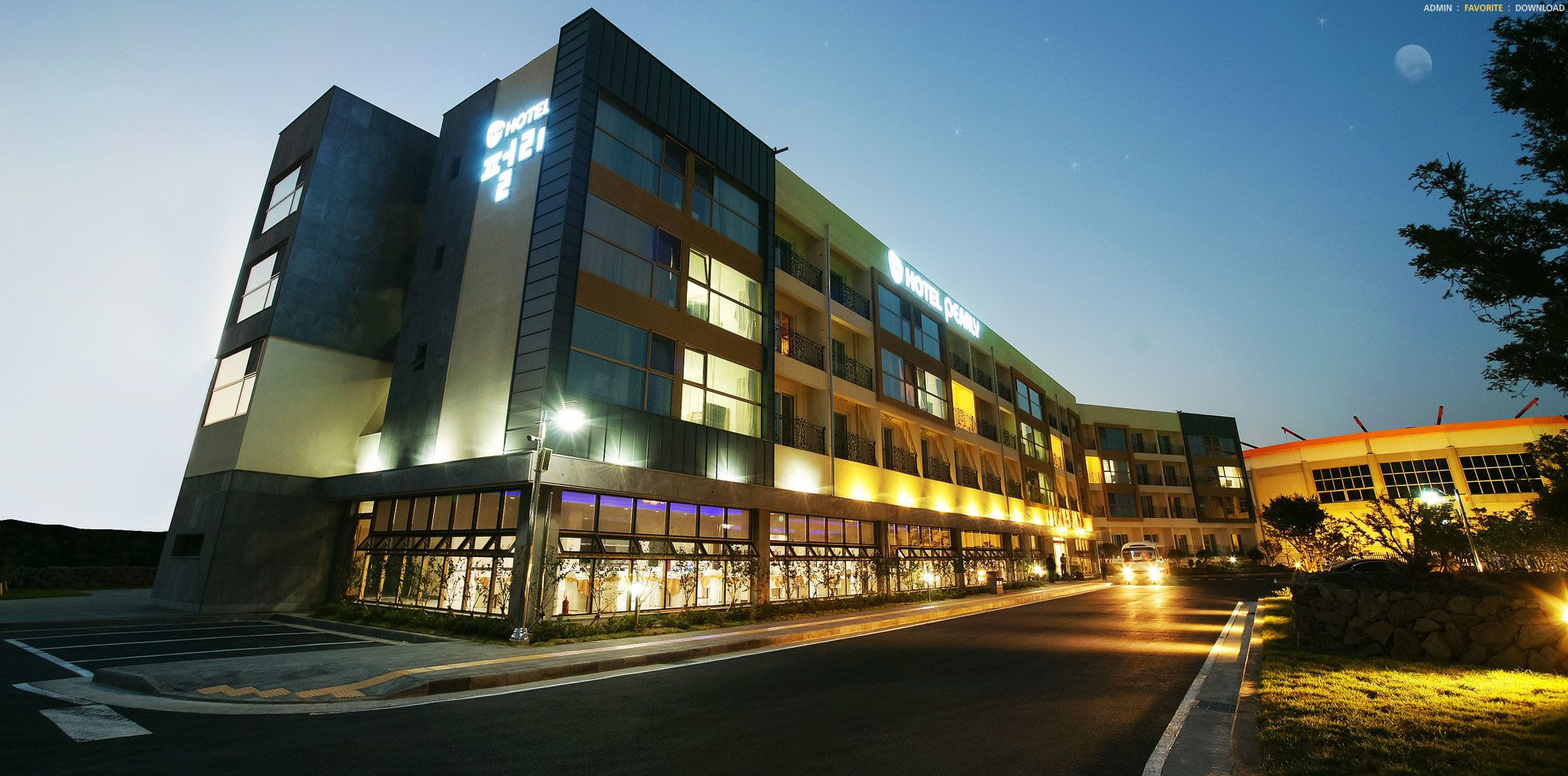 front of property – evening/night