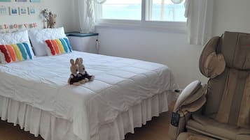 Habitación doble superior, 1 habitación, vista al mar | Ropa de cama de alta calidad, edredón y camas con efecto memoria