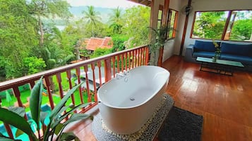 Penthouse | Living area | 42-inch LED TV with digital channels, TV