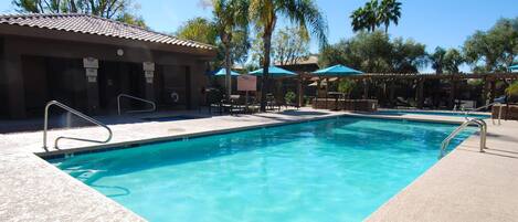 Outdoor pool, a heated pool