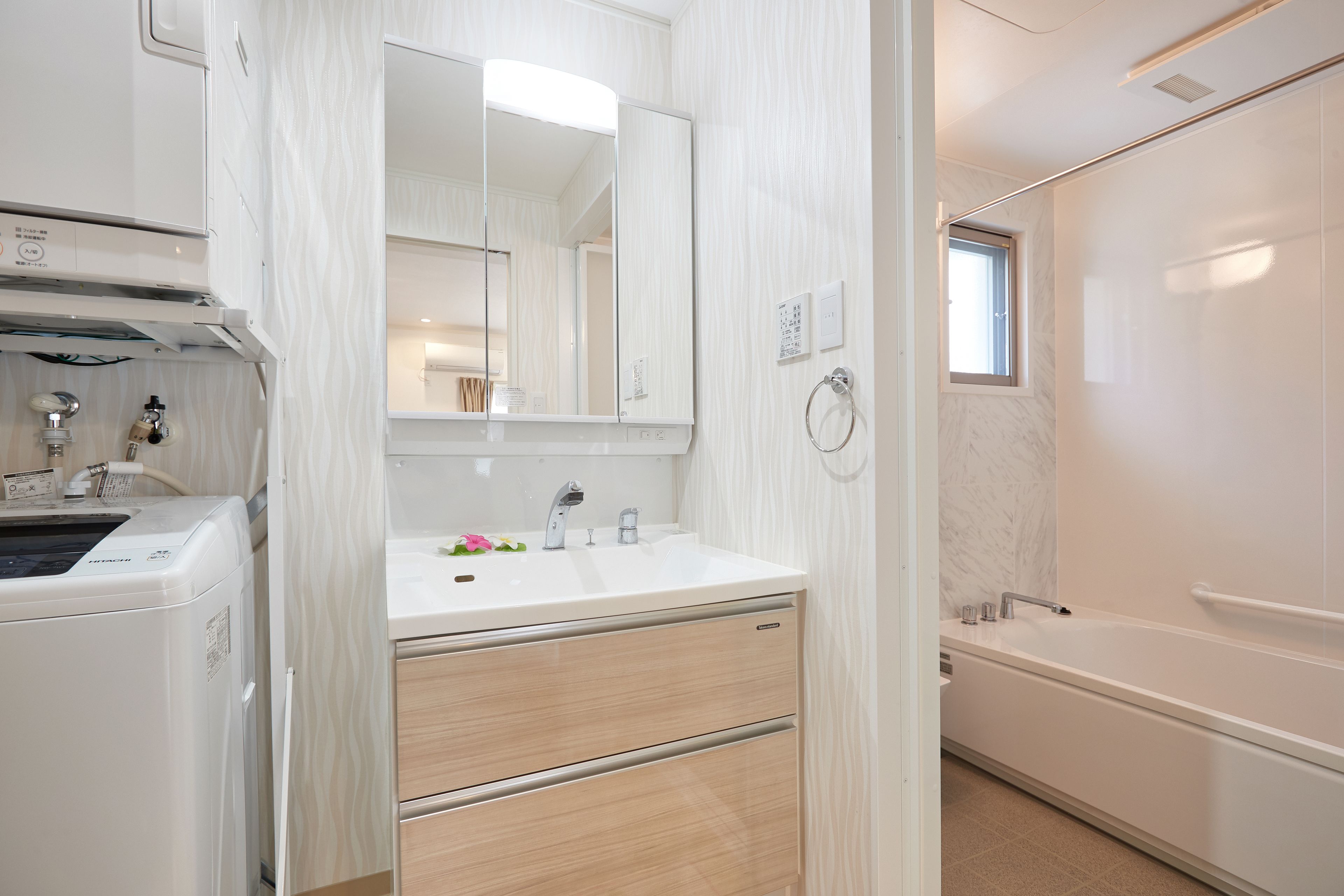 fridge, microwave, coffee/tea maker, electric kettle