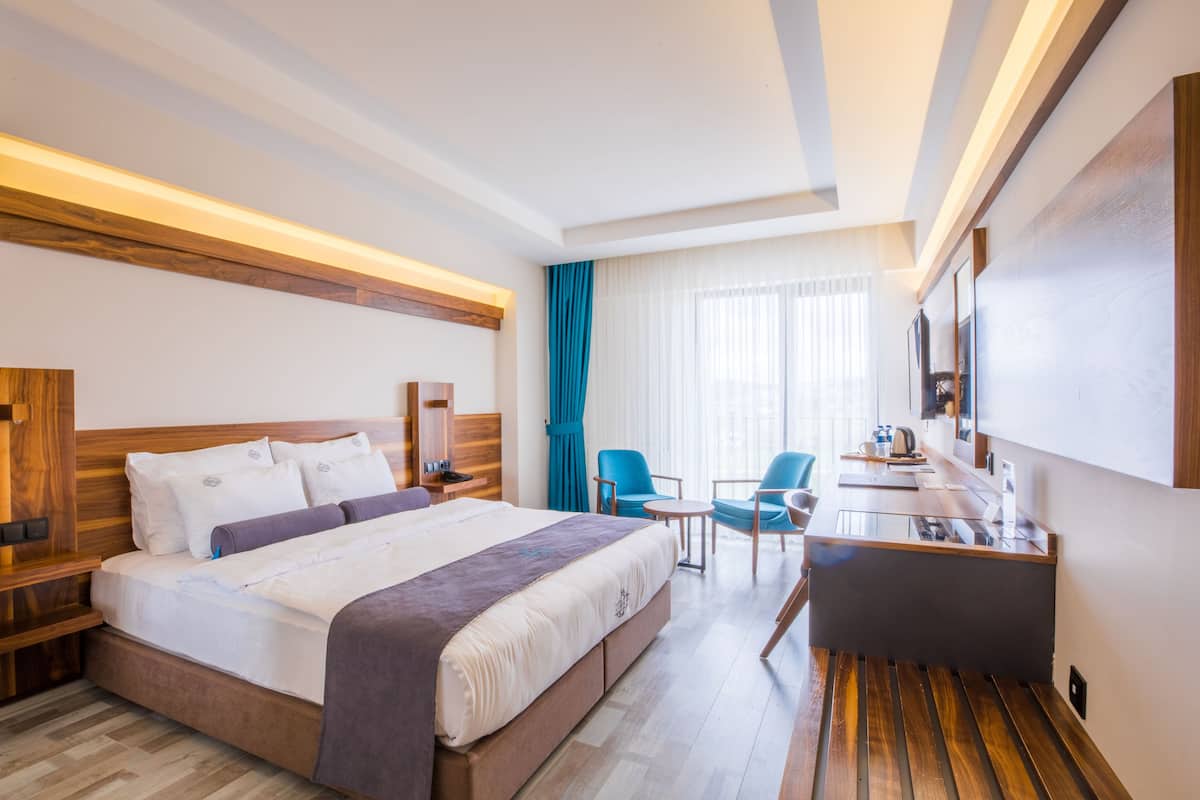 superior tek büyük yataklı oda, özel banyo (sadece engelliler i̇çindir) | 1 bedroom, hypo-allergenic bedding, tempur-pedic beds, minibar