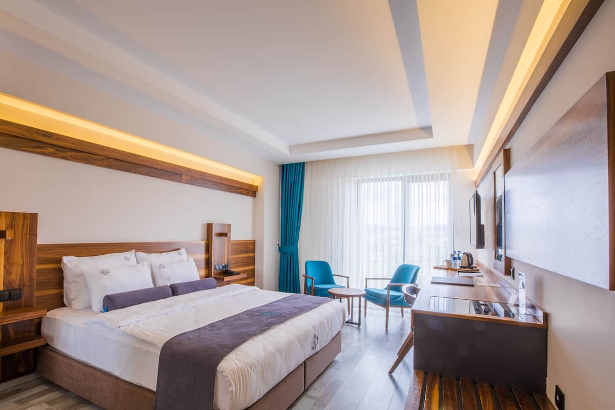 superior tek büyük yataklı oda, özel banyo (sadece engelliler i̇çindir) | 1 bedroom, hypo-allergenic bedding, tempur-pedic beds, minibar