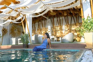 Outdoor pool, open 7:00 AM to 6:00 PM, pool umbrellas, sun loungers