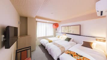 標準三人房 | 高級寢具、羽絨被、房內夾萬、遮光窗簾/窗簾