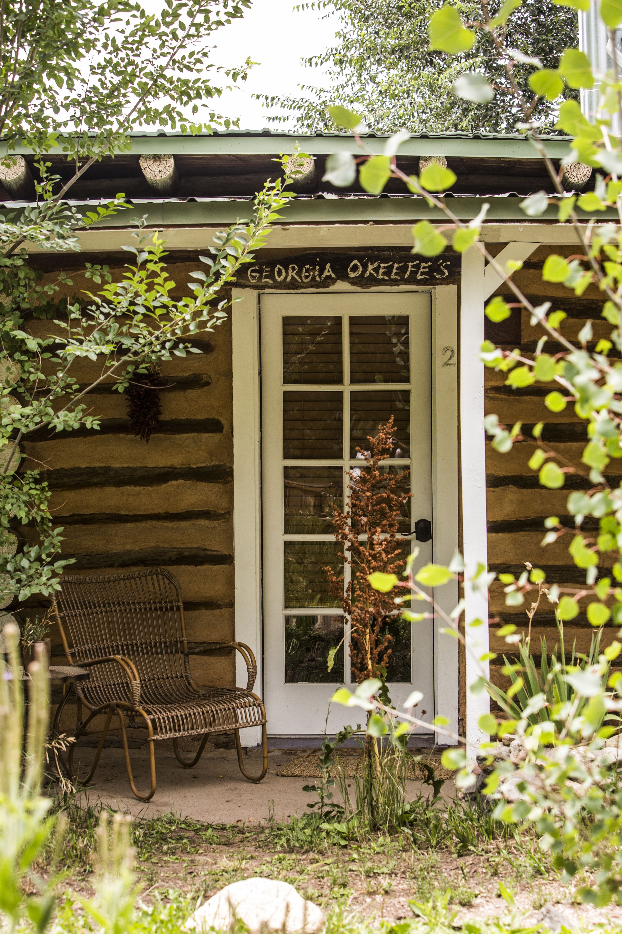 Cabaña básica, 1 cama Queen size (Georgia O'Keefe Cabin) | Terraza o patio