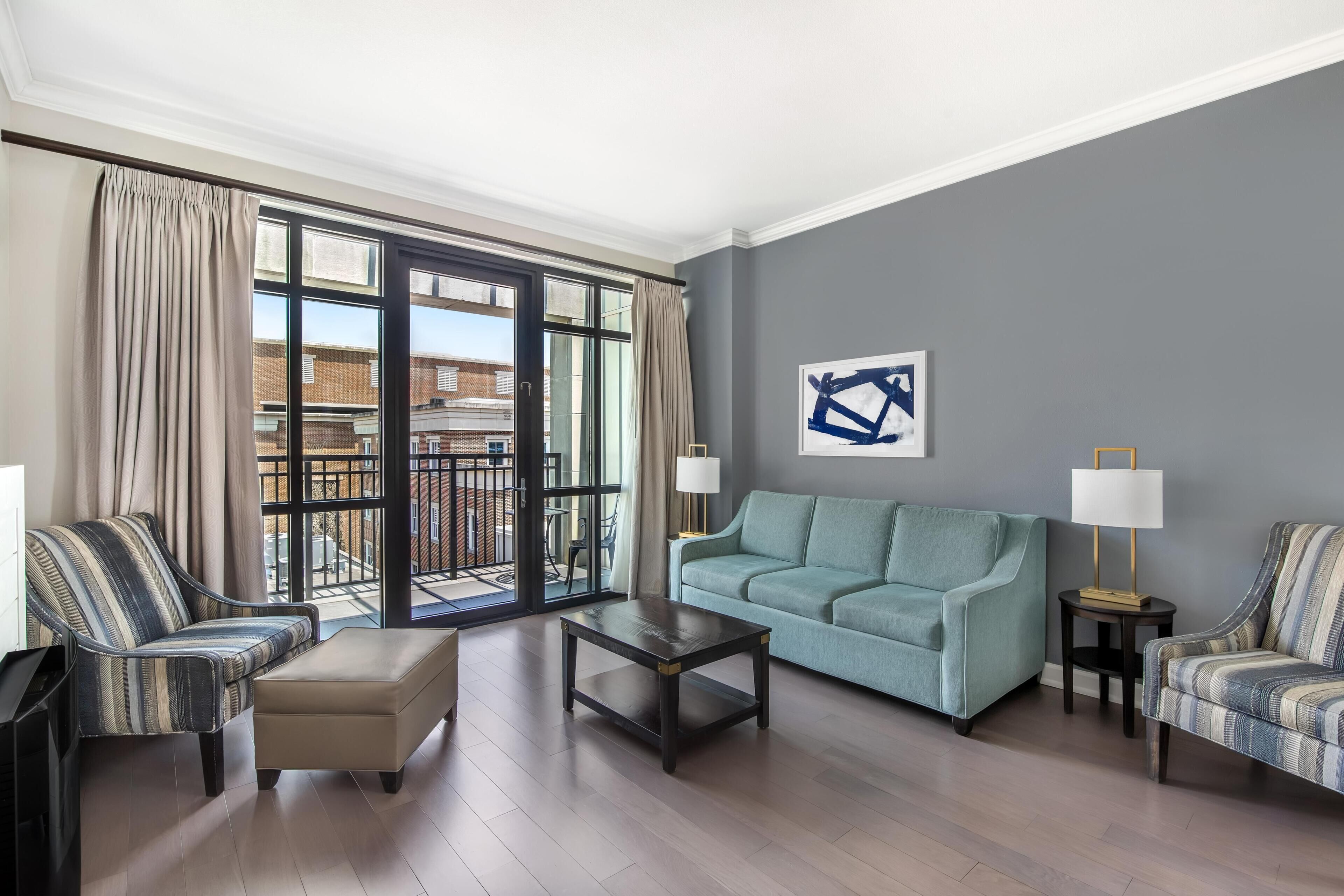 2 Bedroom 2 Kings Suite with Kitchen | Living area | 50-inch LCD TV with cable channels