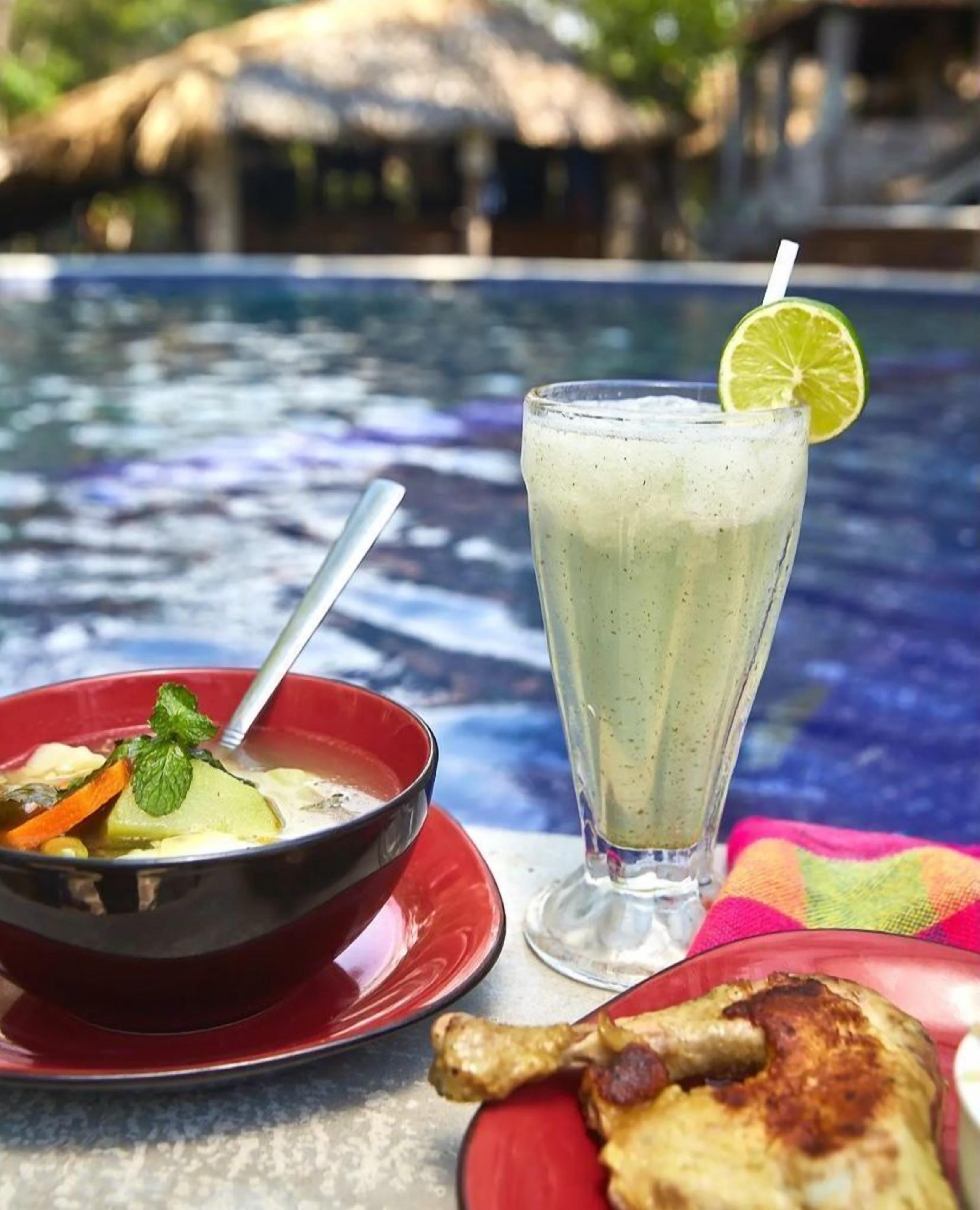 breakfast, lunch and dinner served