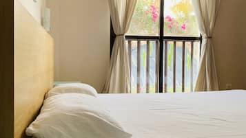 2 makuuhuonetta, silitysrauta/-lauta, ilmainen Wi-Fi, vuodevaatteet