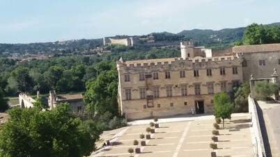 Shed renovated with charm, swimming pool and bucolic garden at the foot of the Luberon