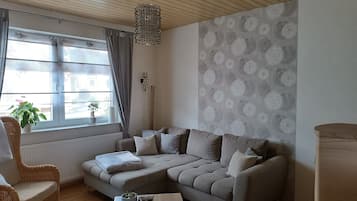 Fernseher, Kamin, DVD-Player, Bücher
