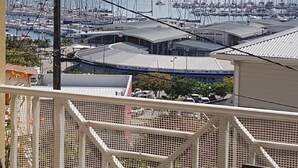 A marina with numerous sailboats docked. - CHARMING T3 with TERRACE and magnificent sea view (Le MARIN)