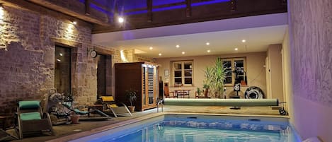 Indoor pool, a heated pool