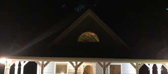 The Blue Cottage located in the woods on Lookout Mountain in Rising Fawn GA