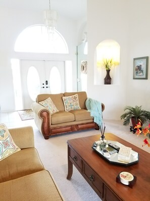 Televisie, een dvd-speler, boeken en een muziekbibliotheek