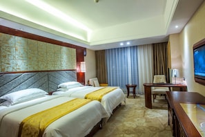 Deluxe-Zweibettzimmer | Minibar, Verdunkelungsvorhänge, kostenloses WLAN