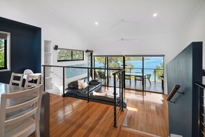 2 Bedroom Apartment 01 | Living area | Plasma TV, DVD player - Shoreline Apartments (Whitsundays)