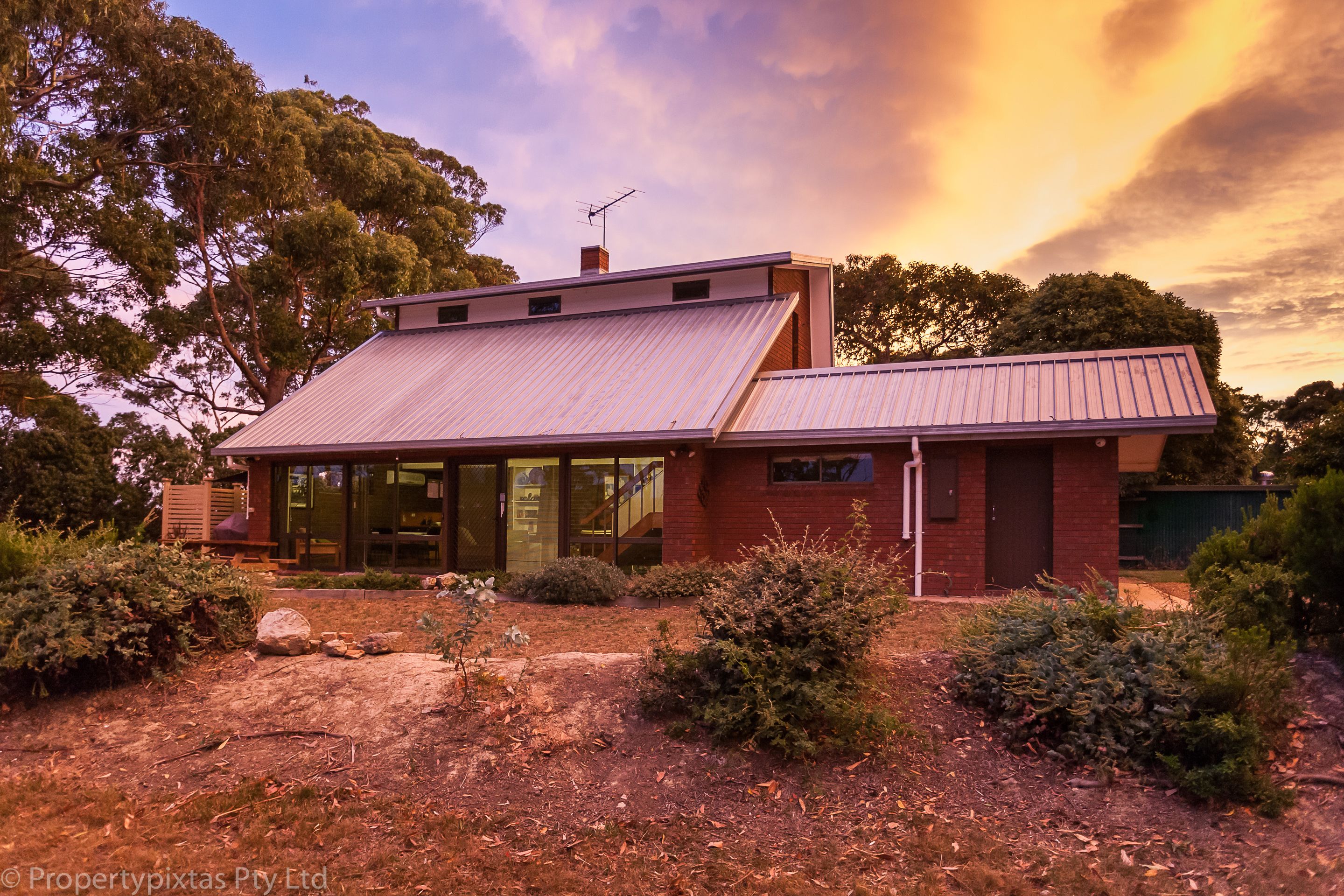 Front of property – evening/night