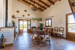Dining -  VILLA CAN TOMI quiet farm house, private parking, wifi, gardens. (pollensa)